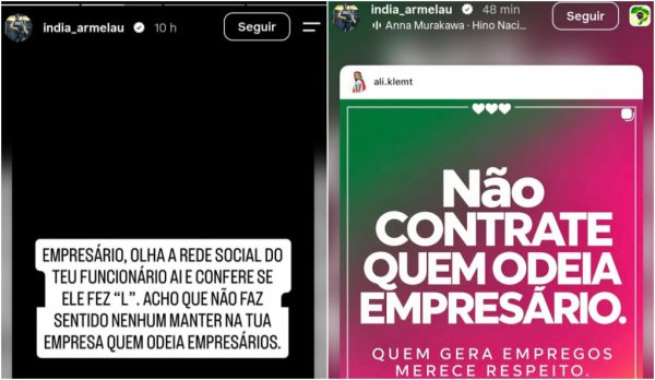 MPT abre investigação após Índia Armelau, deputada mais votada do Rio, pedir que patrões confiram as redes sociais de funcionários e demitam quem apoiou Lula