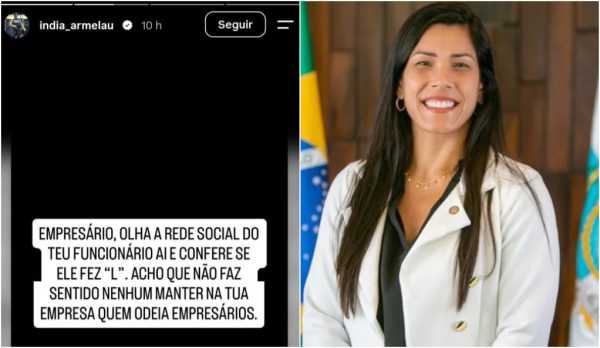 Deputada mais votada do Rio, Índia Armelau pede que patrões confiram as redes sociais de funcionários e demitam quem apoiou Lula