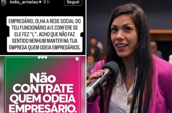 Justiça do Trabalho proíbe deputada Índia Armelau de incentivar demissões de funcionários por convicções políticas