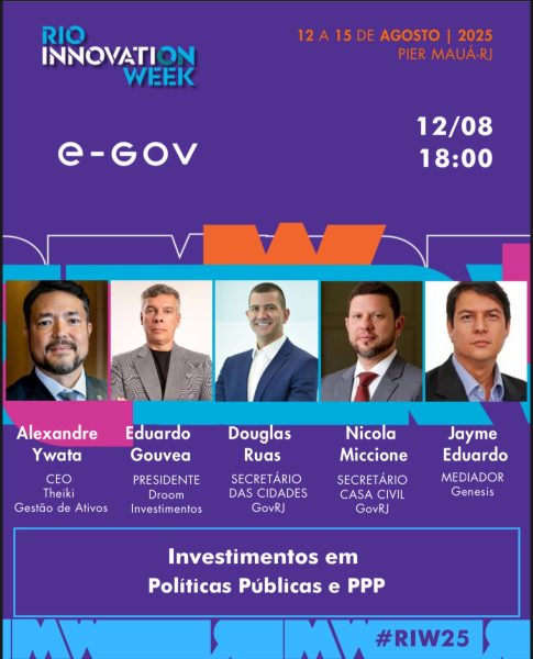 Nicola Miccione, secretário estadual da Casa Civil, participa do painel sobre parcerias público-privadas na Rio Innovation Week 2025