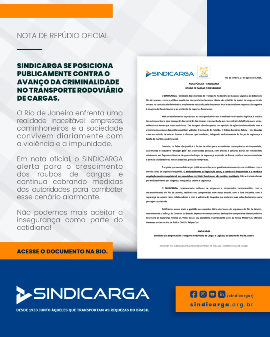 Roubos de Carga: Cresce a Urgência por Justiça Rigorosa e Segurança nas Estradas
