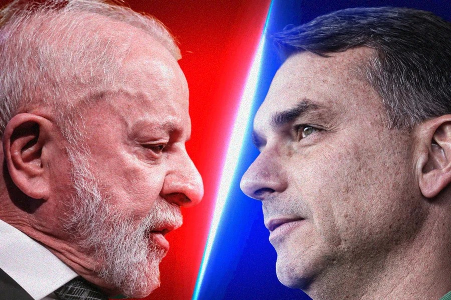 Lula lidera 1º turno e empata com Flávio Bolsonaro e Ratinho Jr no 2º