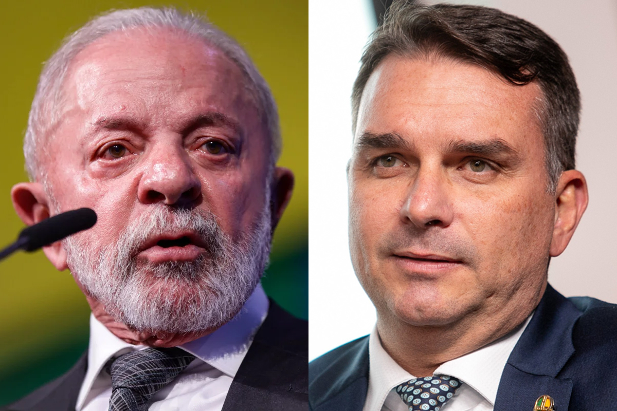 Pesquisa mostra Lula e Flávio Bolsonaro empatados nos 1º e 2º turnos da eleição