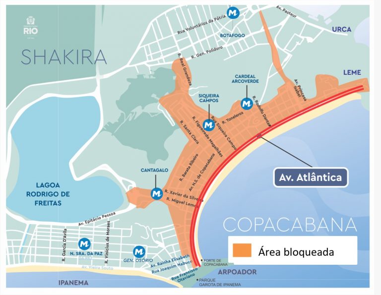 Rio entra em Estágio 2 de monitoramento operacional para o show de Shakira em Copacabana