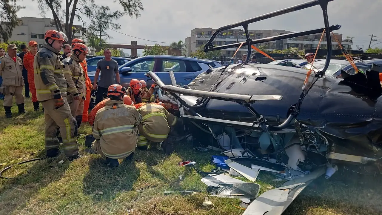 Polícia identifica vítimas de colisão entre helicópteros que deixou seis mortos no Rio